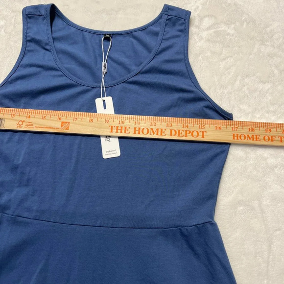 STYLEWORD Swing Tank Midi Dress Blue Medium NWT - Picture 4 of 7